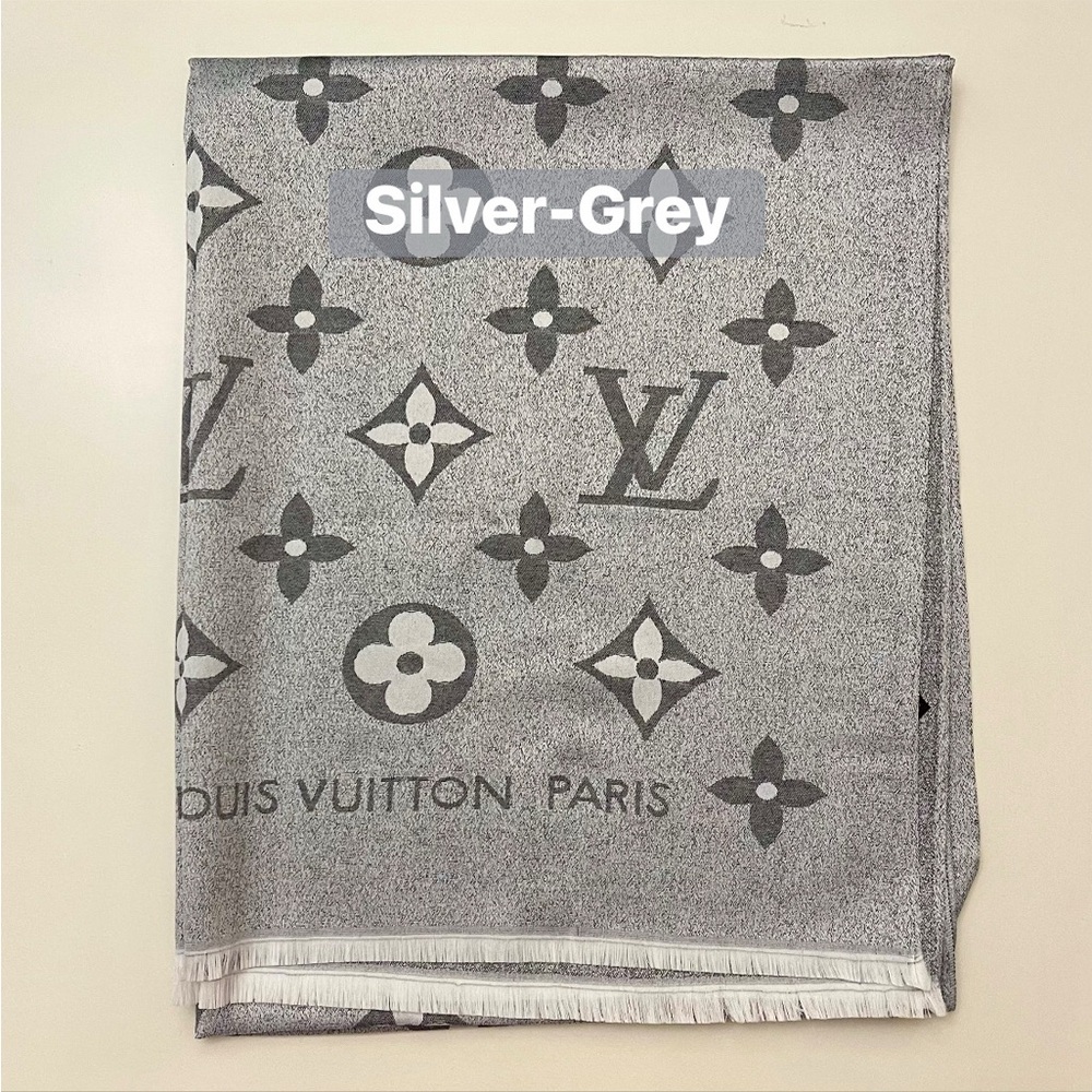 LV Monogram Cashmere Silk Blend Scarf - Picture 7 of 9